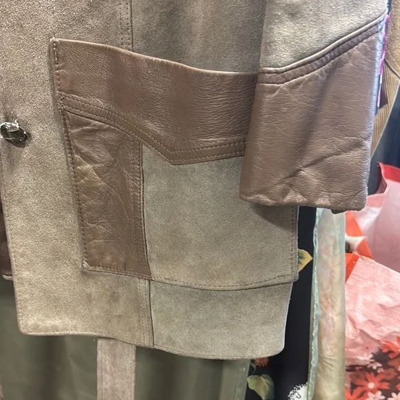 Brown Leather and Suede Jacket